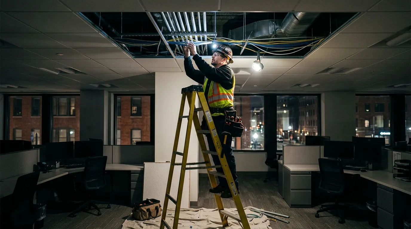 Retail and office repairs by a WireUp electrician