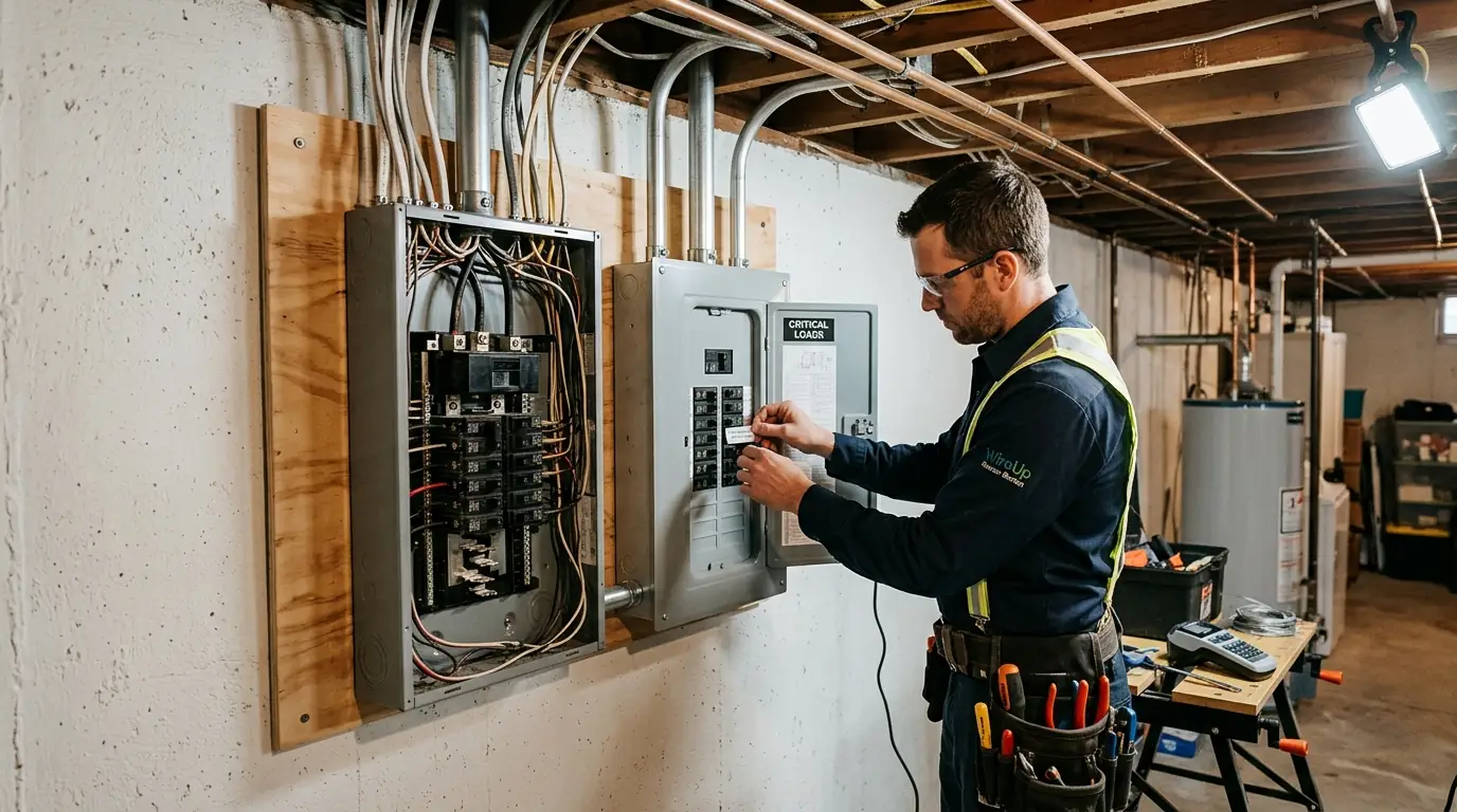 Battery with existing solar by a WireUp electrician