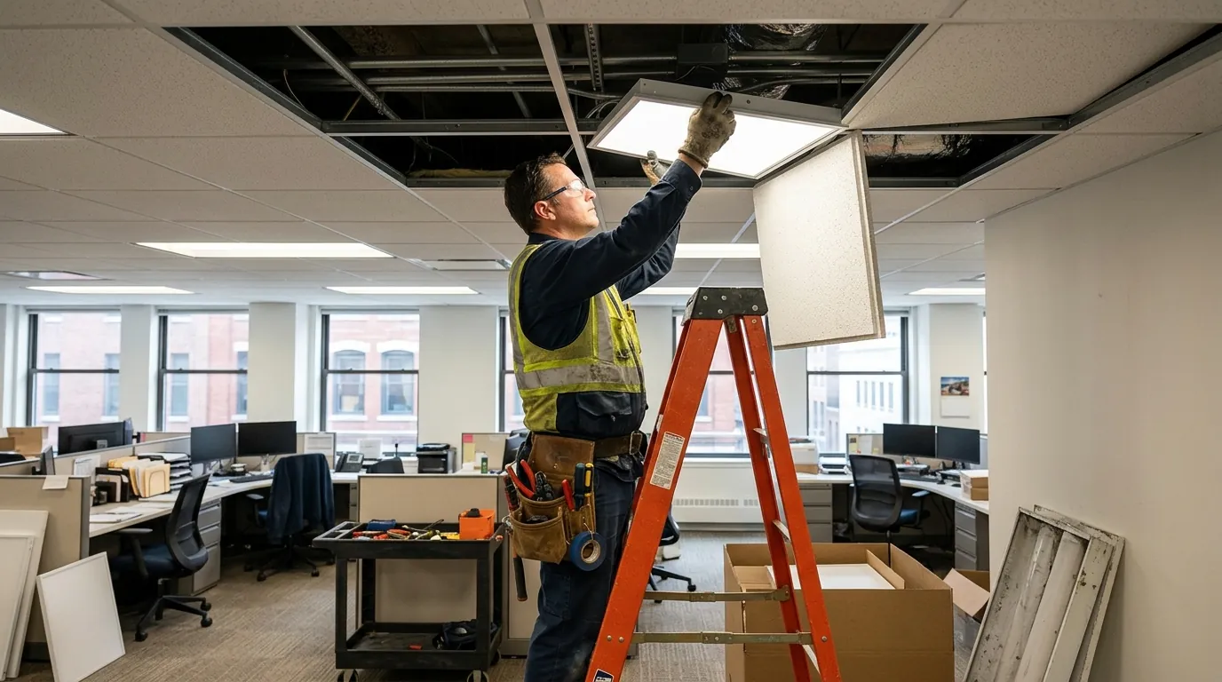 Buildings & Commercial work by WireUp electricians in Boston
