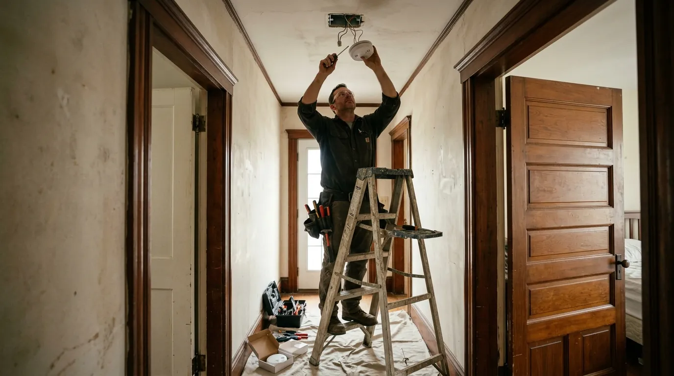 Smoke & CO Detector Installation in a Boston home