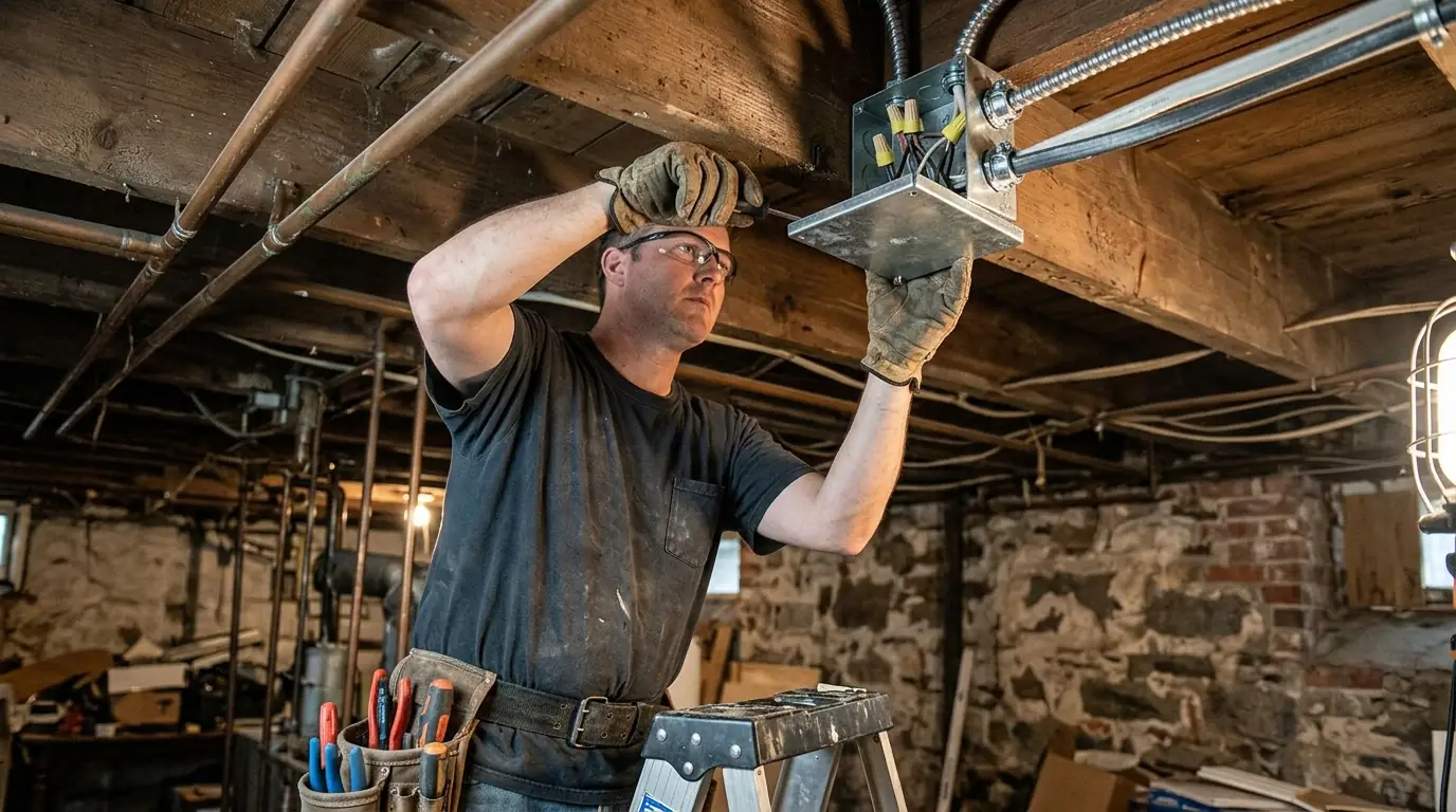 Electrical Code Violation Repairs in a Boston home