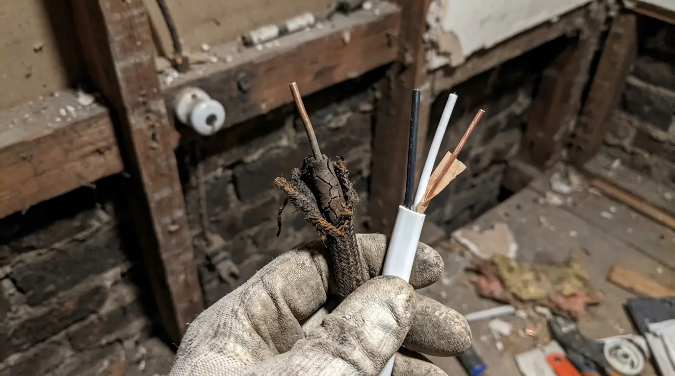Live knob and tube in attics by a WireUp electrician