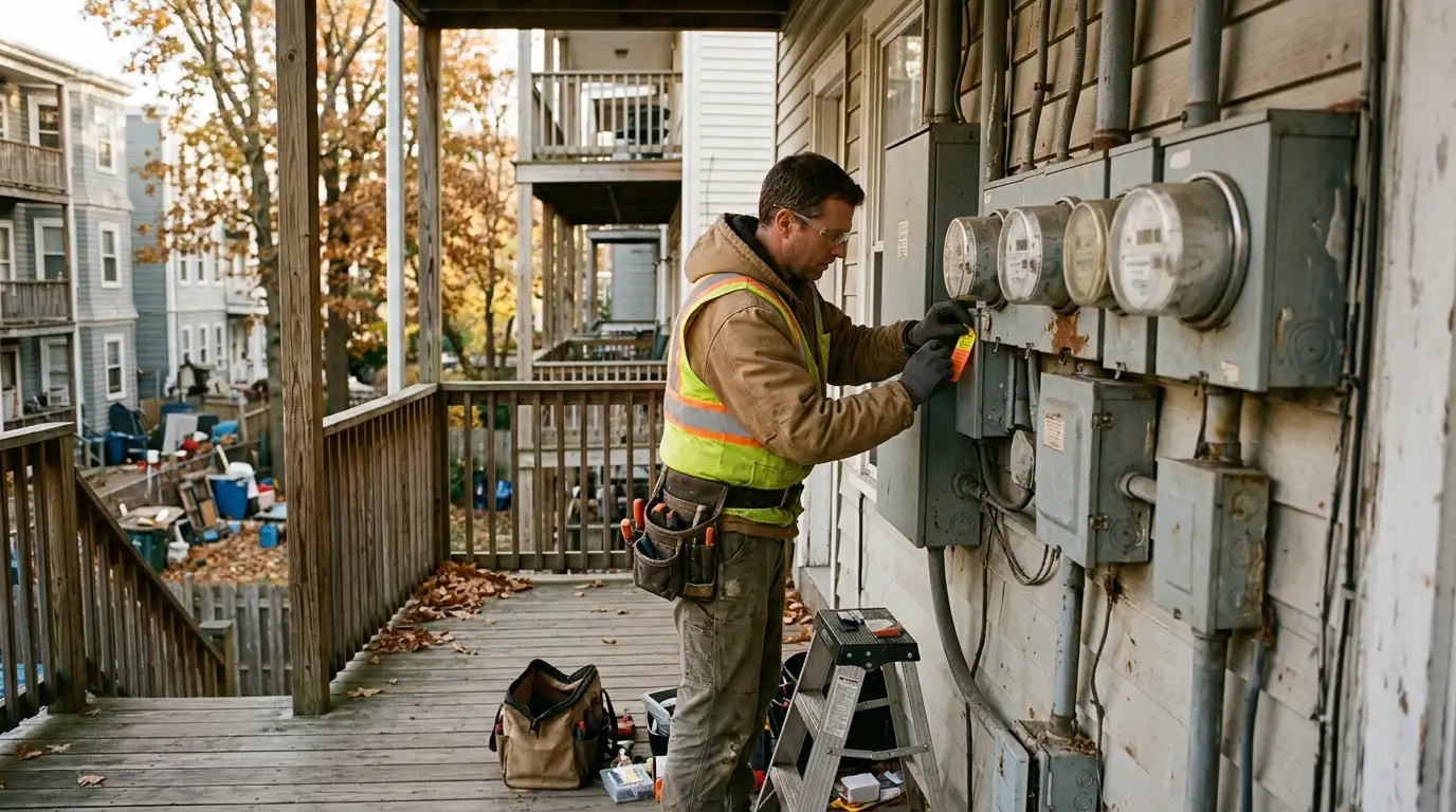 Electrician at work in Cambridge