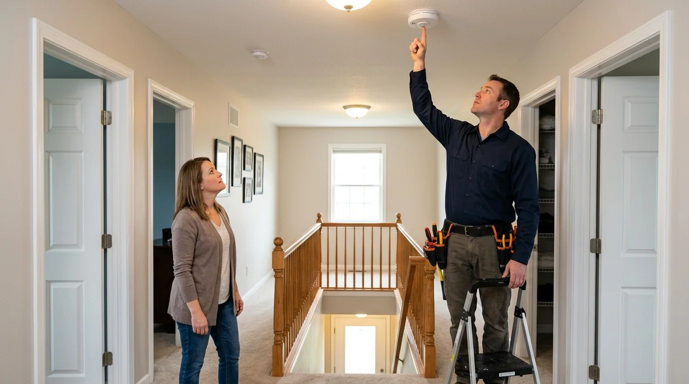 Hardwired interconnected alarms by a WireUp electrician
