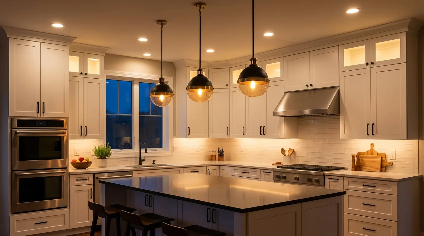 Lighting work by WireUp electricians in Boston