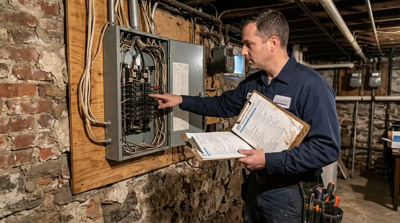 Electrician at work in Malden