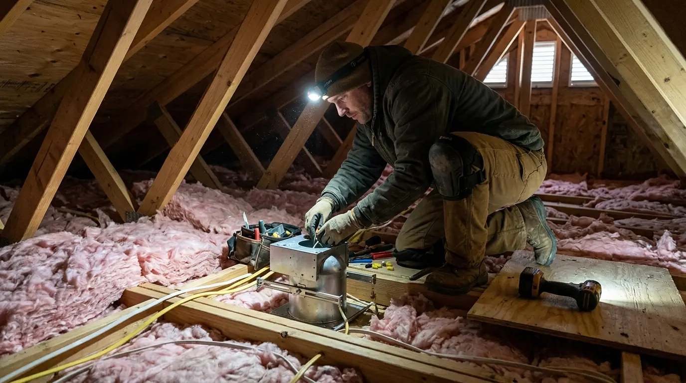 Recessed Lighting Installation work in progress