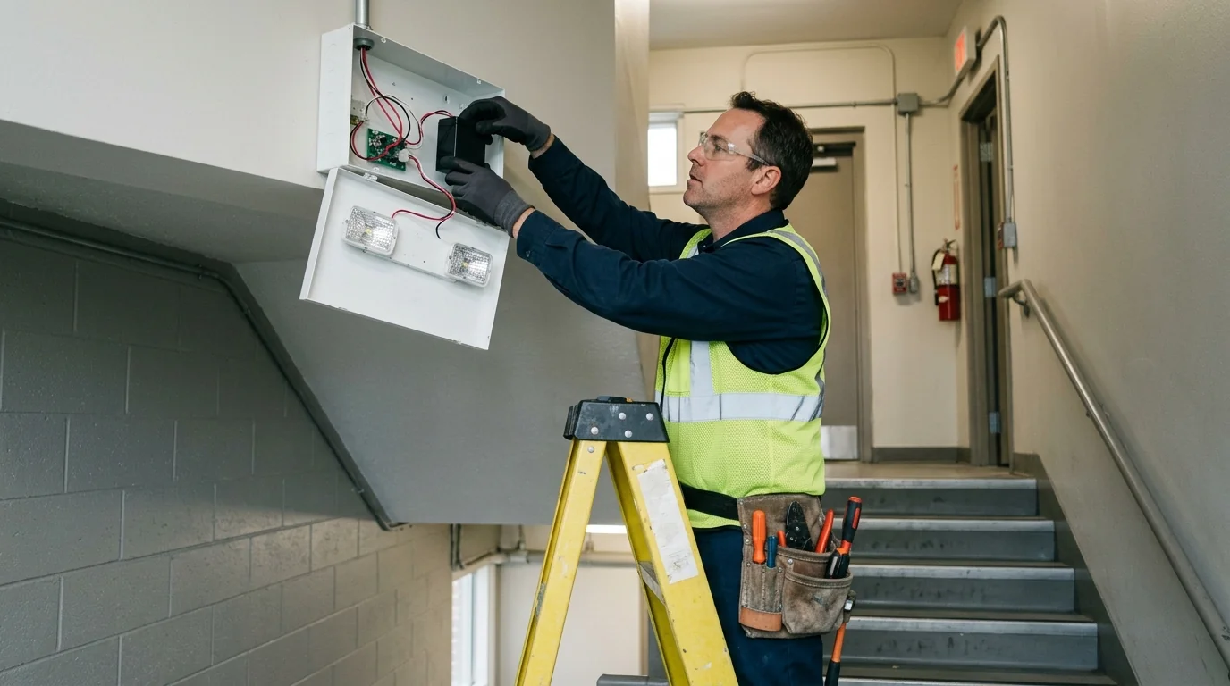 Exit sign replacement by a WireUp electrician