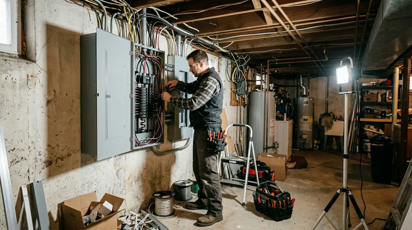 Panels & Service work by WireUp electricians in Boston