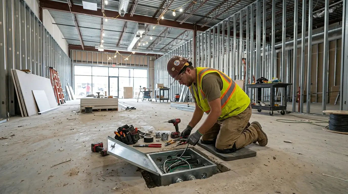 Office build-outs by a WireUp electrician