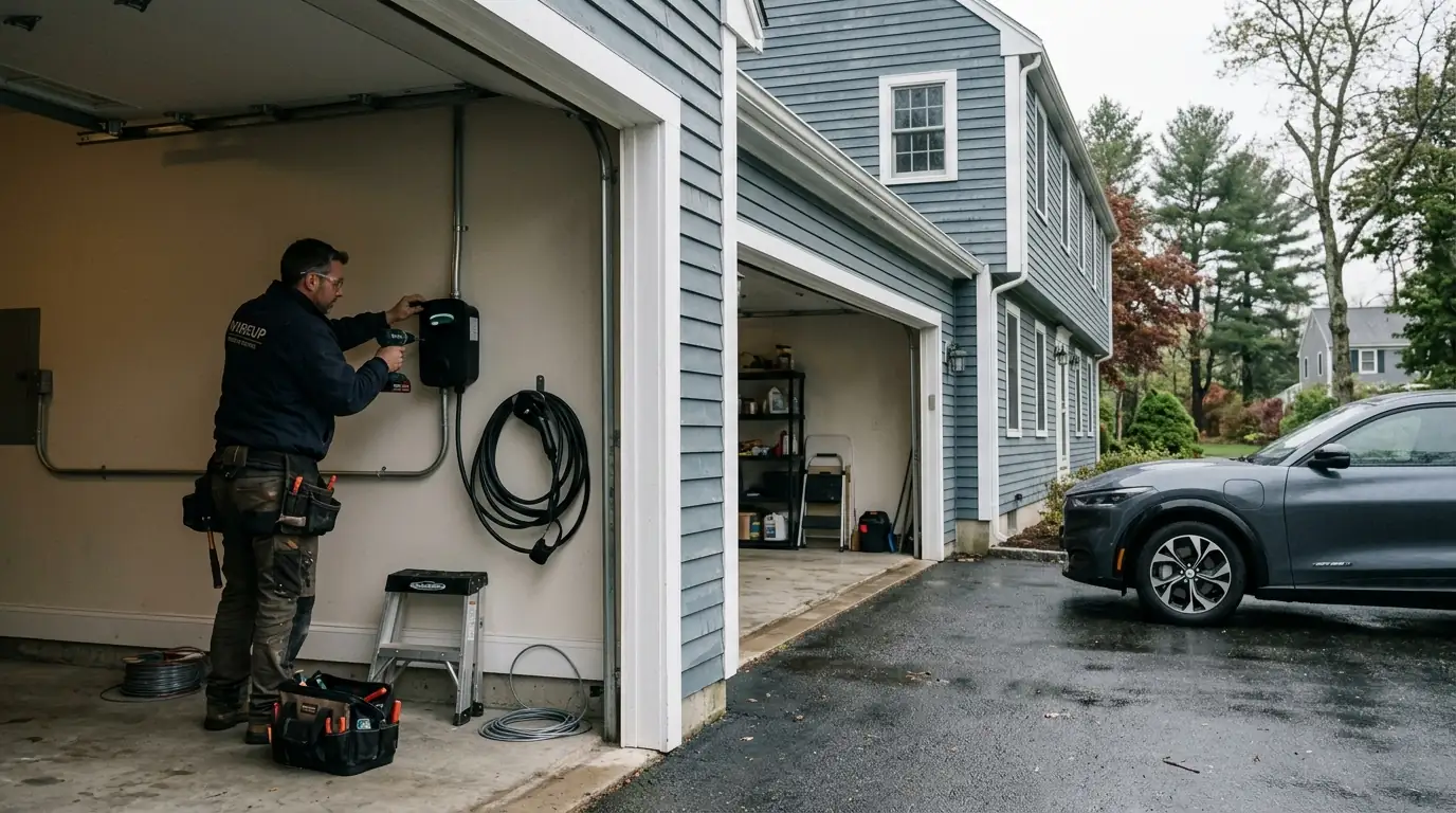 Electrician at work in Beverly