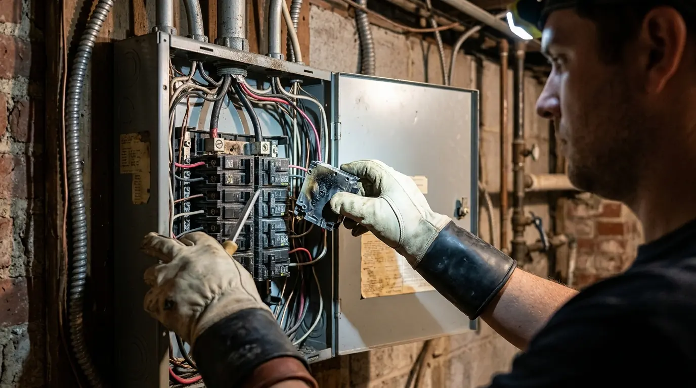 Circuit Breaker Replacement in a Boston home