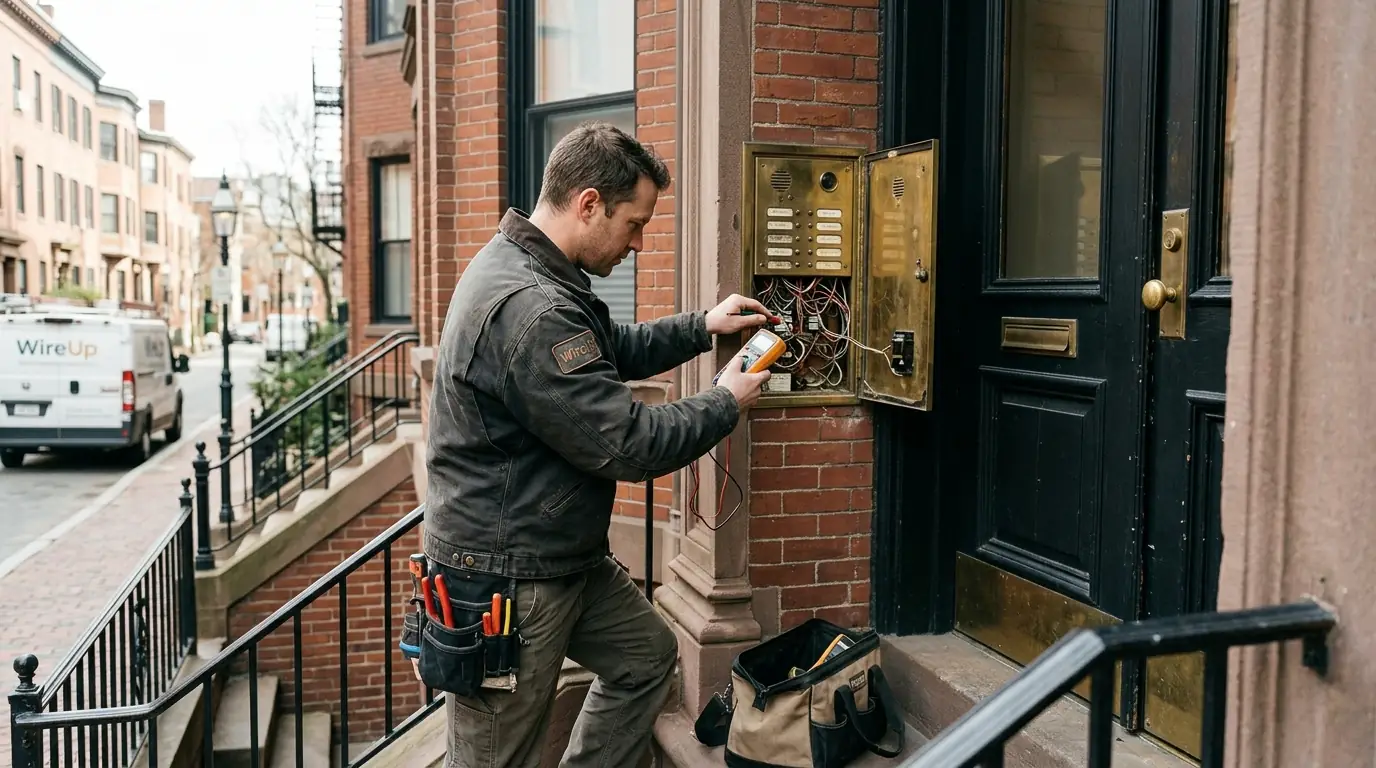 Intercom & Doorbell Wiring in a Boston home