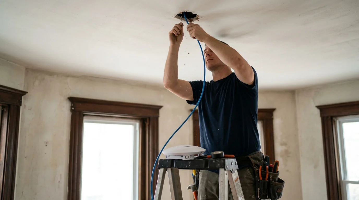 Network & Low Voltage Wiring in a Boston home