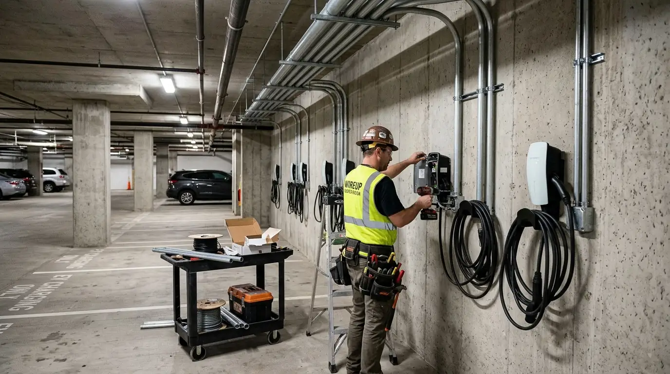 Commercial EV Charging in a Boston home