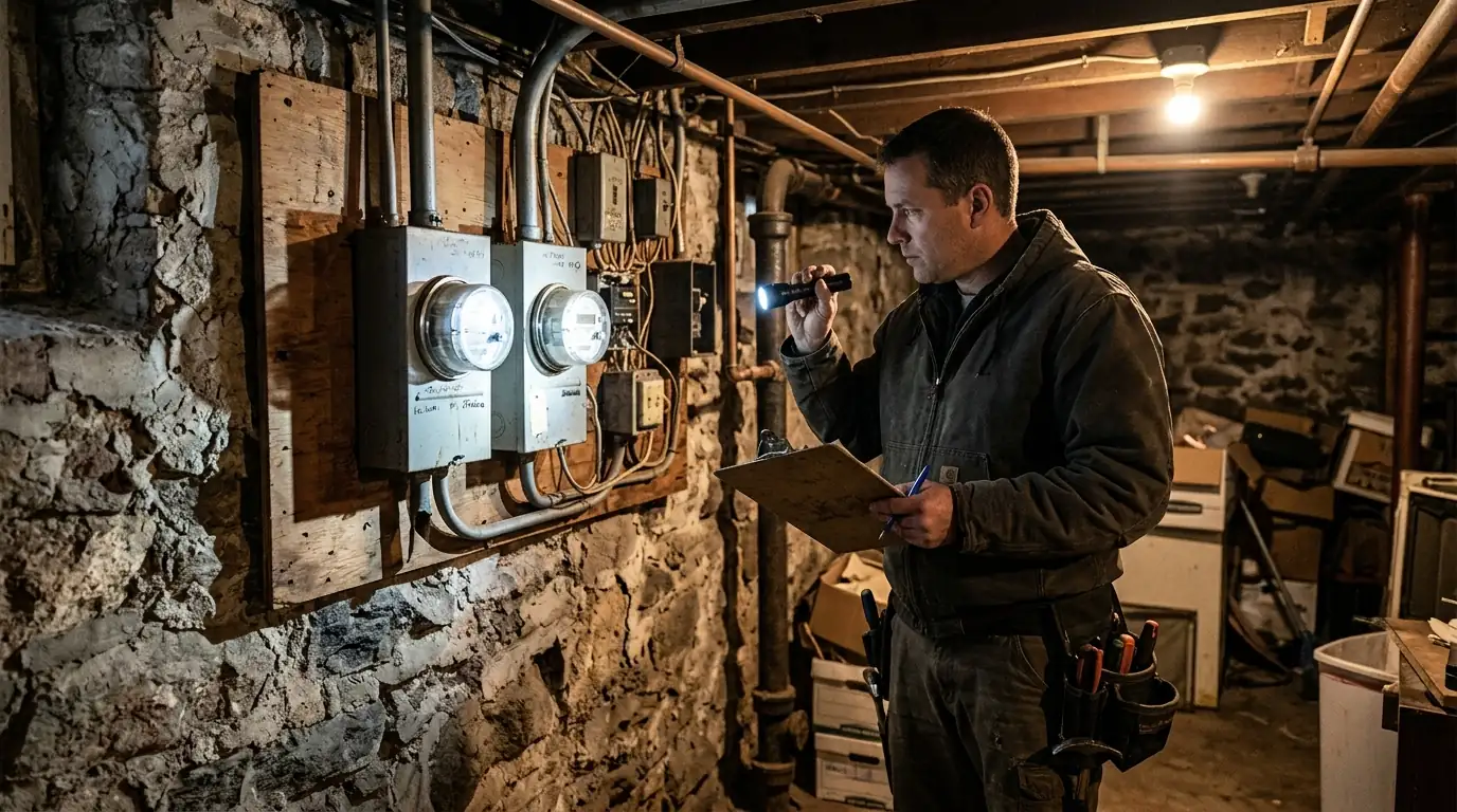 Electrician at work in Revere