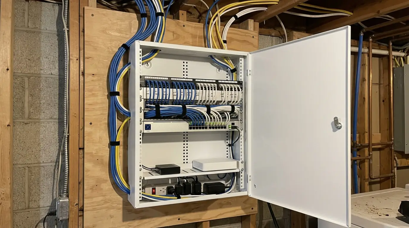 Ethernet runs by a WireUp electrician