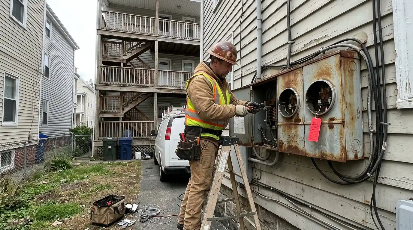 Electrician at work in Dorchester