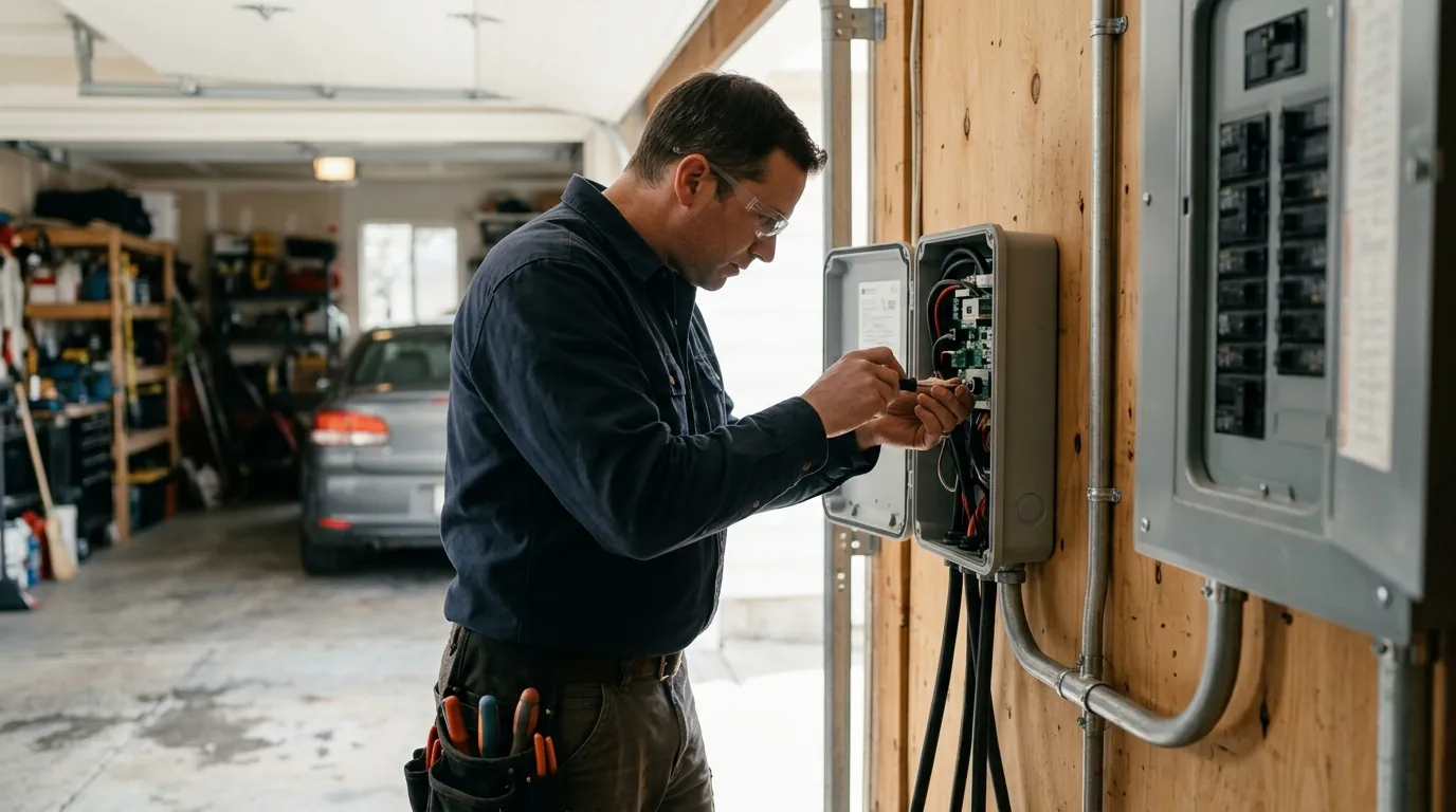 Level 2 garage chargers by a WireUp electrician